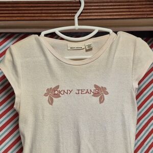 DKNY Jeans Cream T-Shirt